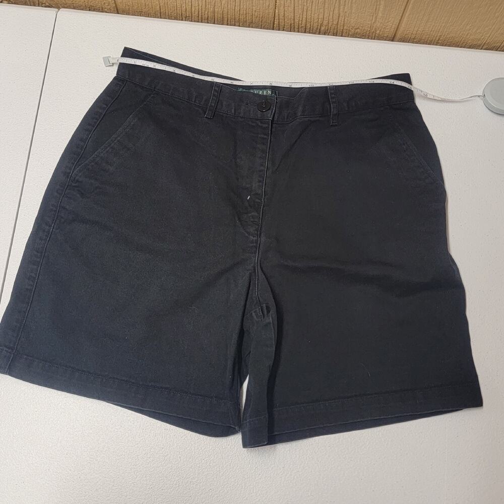 Lauren Ralph Lauren Chino Style Shorts sz 8 Black Faded
